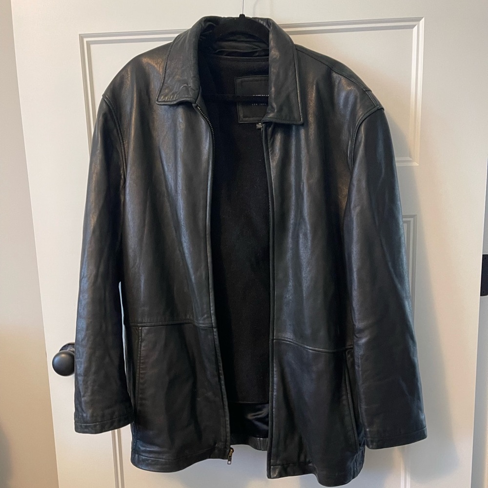 Oversized Leather Bomber Jacket